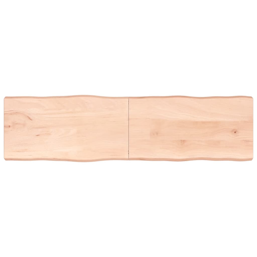 Blat masă 220x60x(2-6) cm lemn stejar netratat contur organic