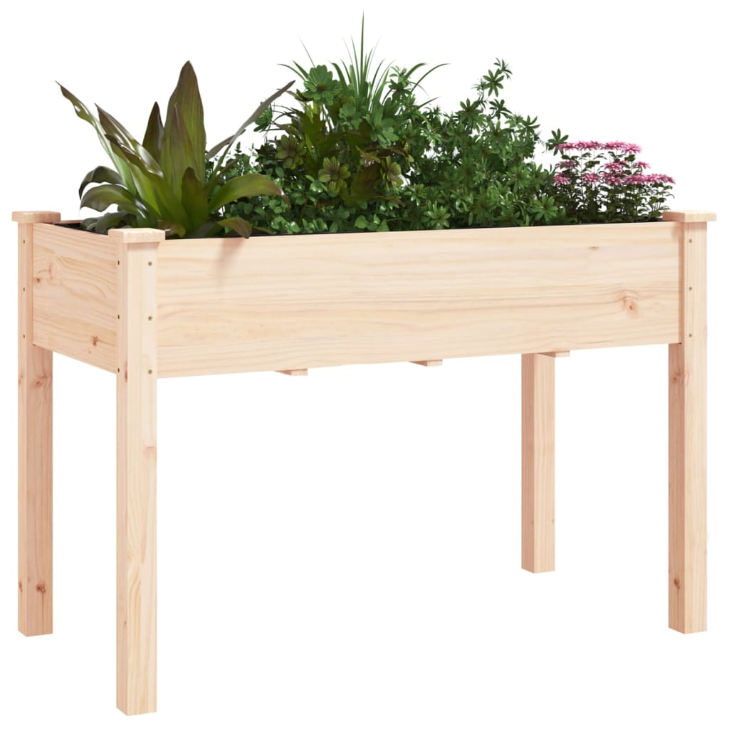 Jardinieră cu căptușeală, 118x59x76 cm, lemn masiv de brad