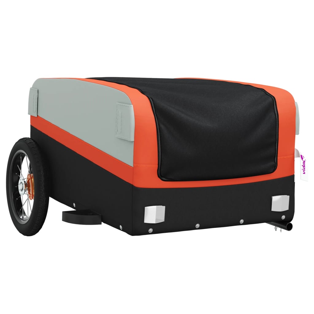 Bicycle trailer black/orange, 30 kg, iron
