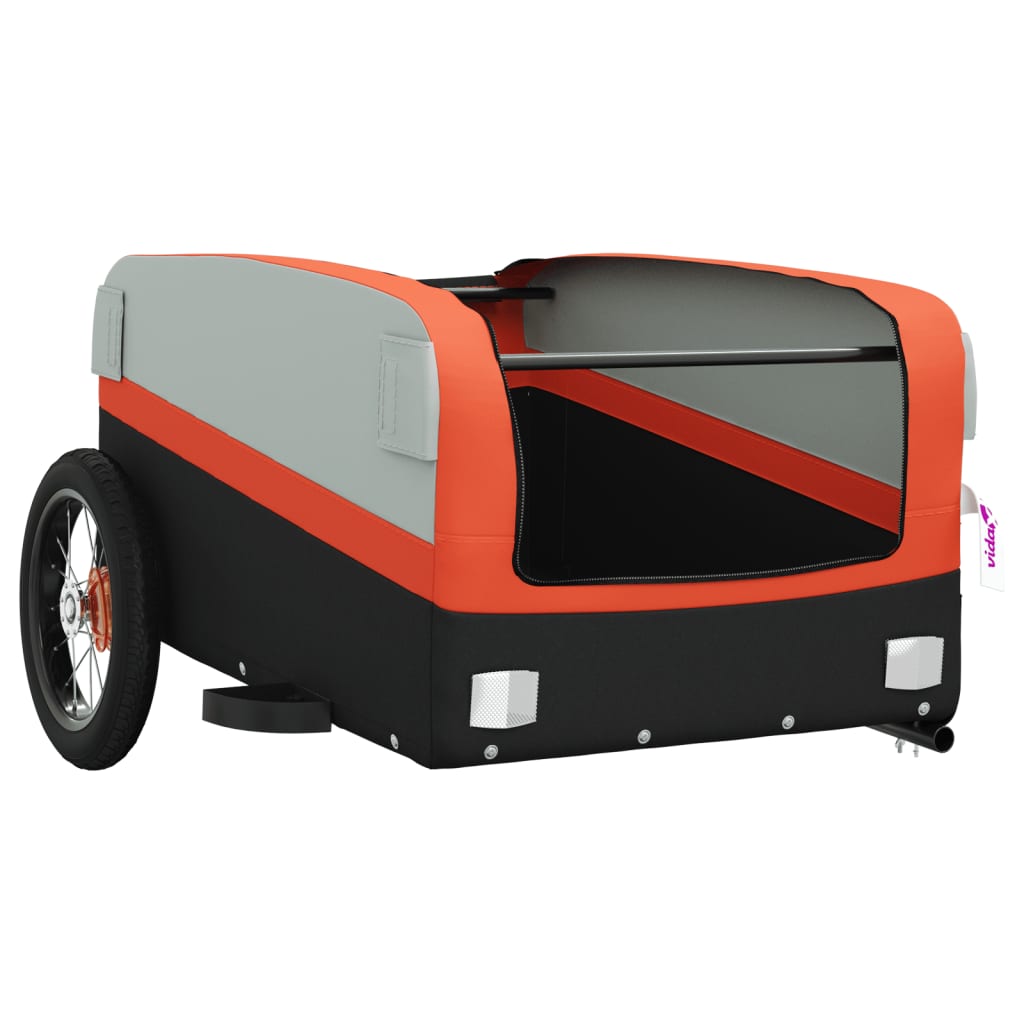 Bicycle trailer black/orange, 30 kg, iron