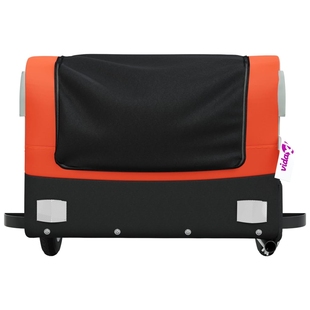 Bicycle trailer black/orange, 30 kg, iron