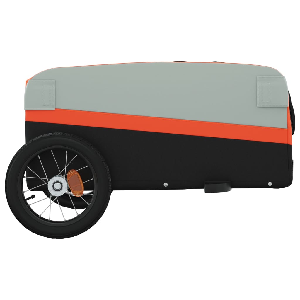 Bicycle trailer black/orange, 30 kg, iron