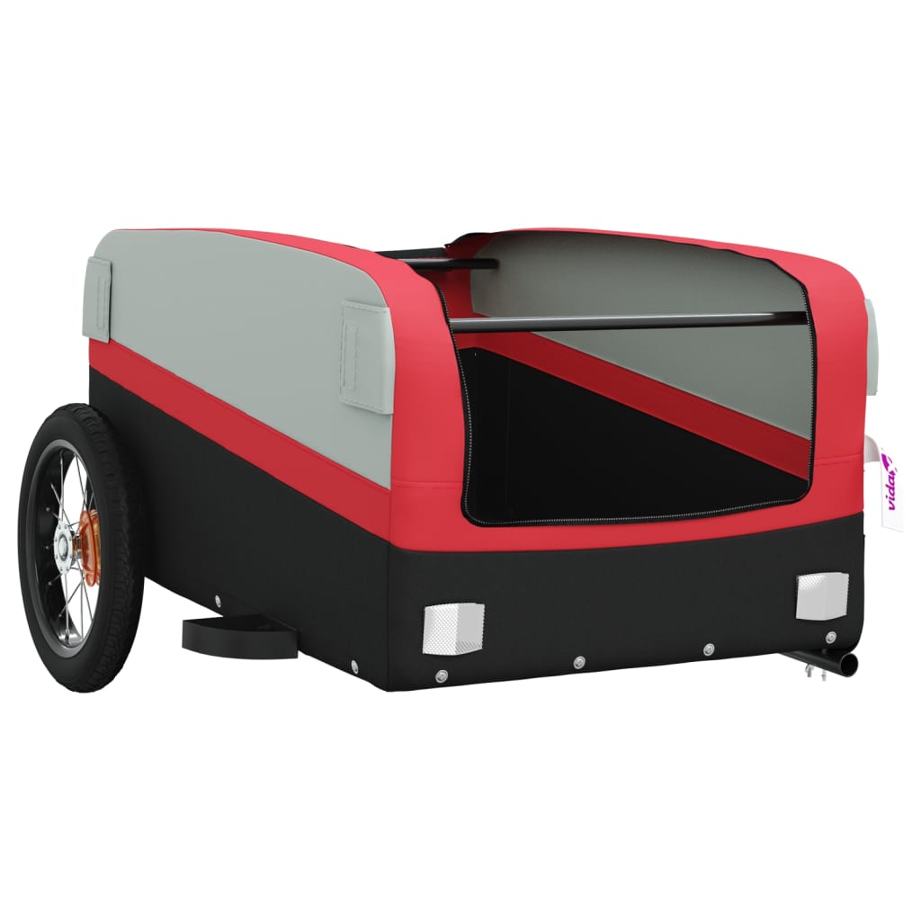 Bicycle trailer, black and red, 30 kg, iron