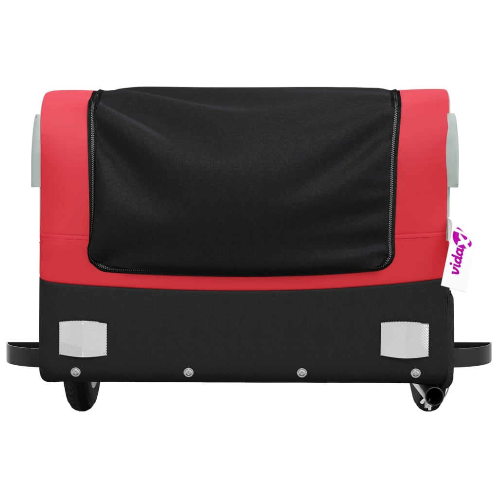 Bicycle trailer, black and red, 30 kg, iron
