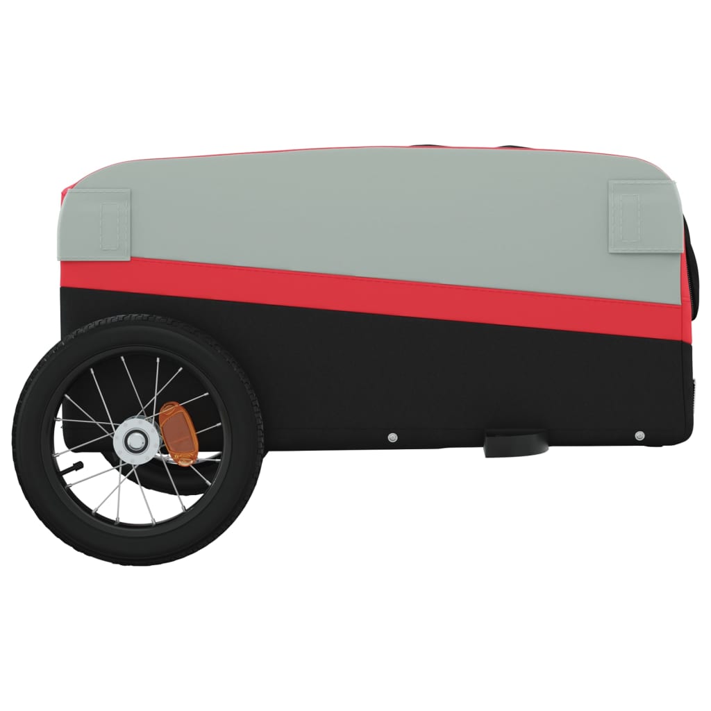 Bicycle trailer, black and red, 30 kg, iron