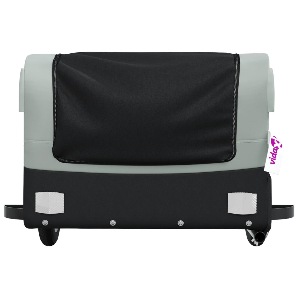 Bicycle trailer, black and gray, 30 kg, iron