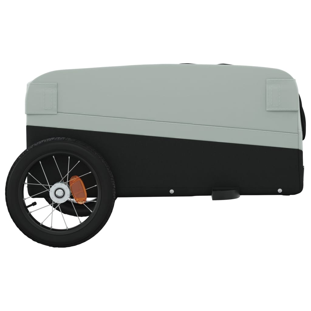 Bicycle trailer, black and gray, 30 kg, iron