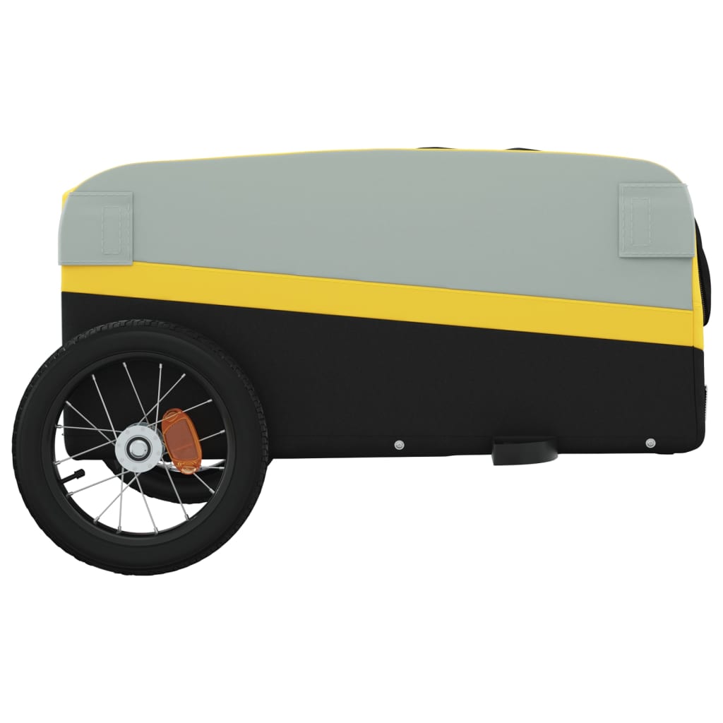 Bicycle trailer, black and yellow, 30 kg, iron