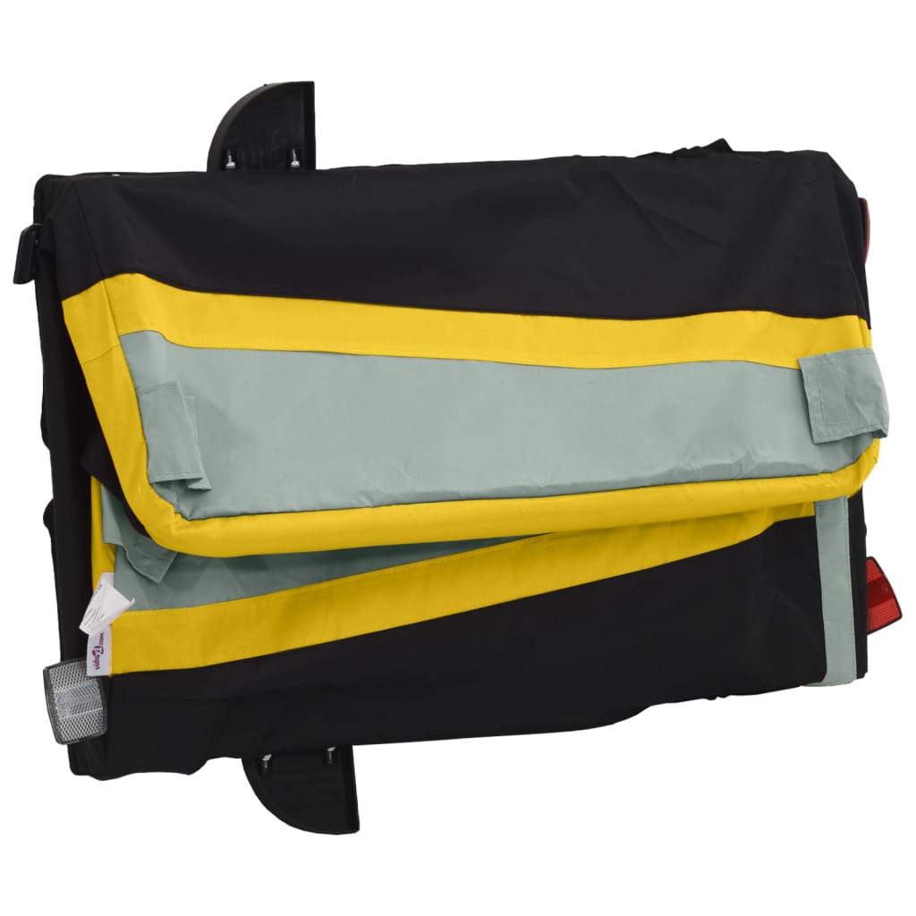 Bicycle trailer, black and yellow, 30 kg, iron