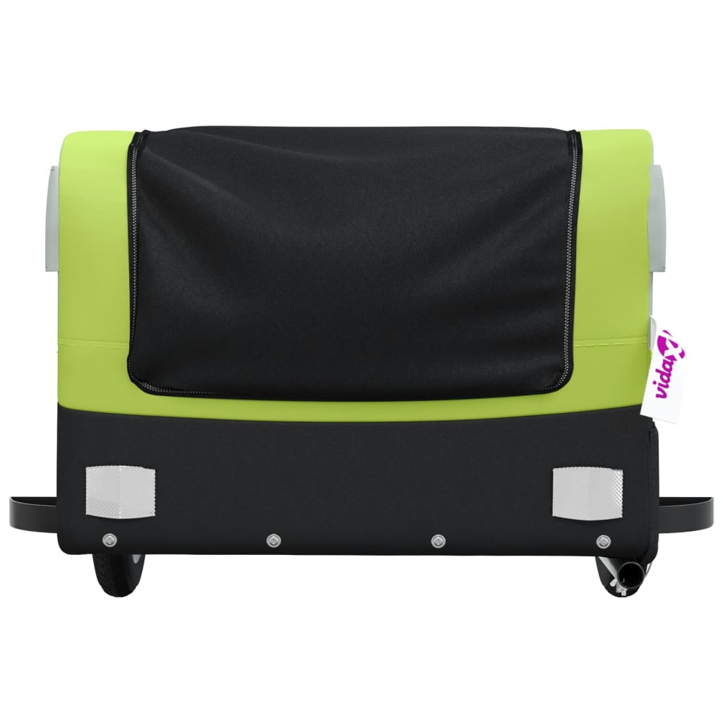 Bicycle trailer, black and green, 30 kg, iron