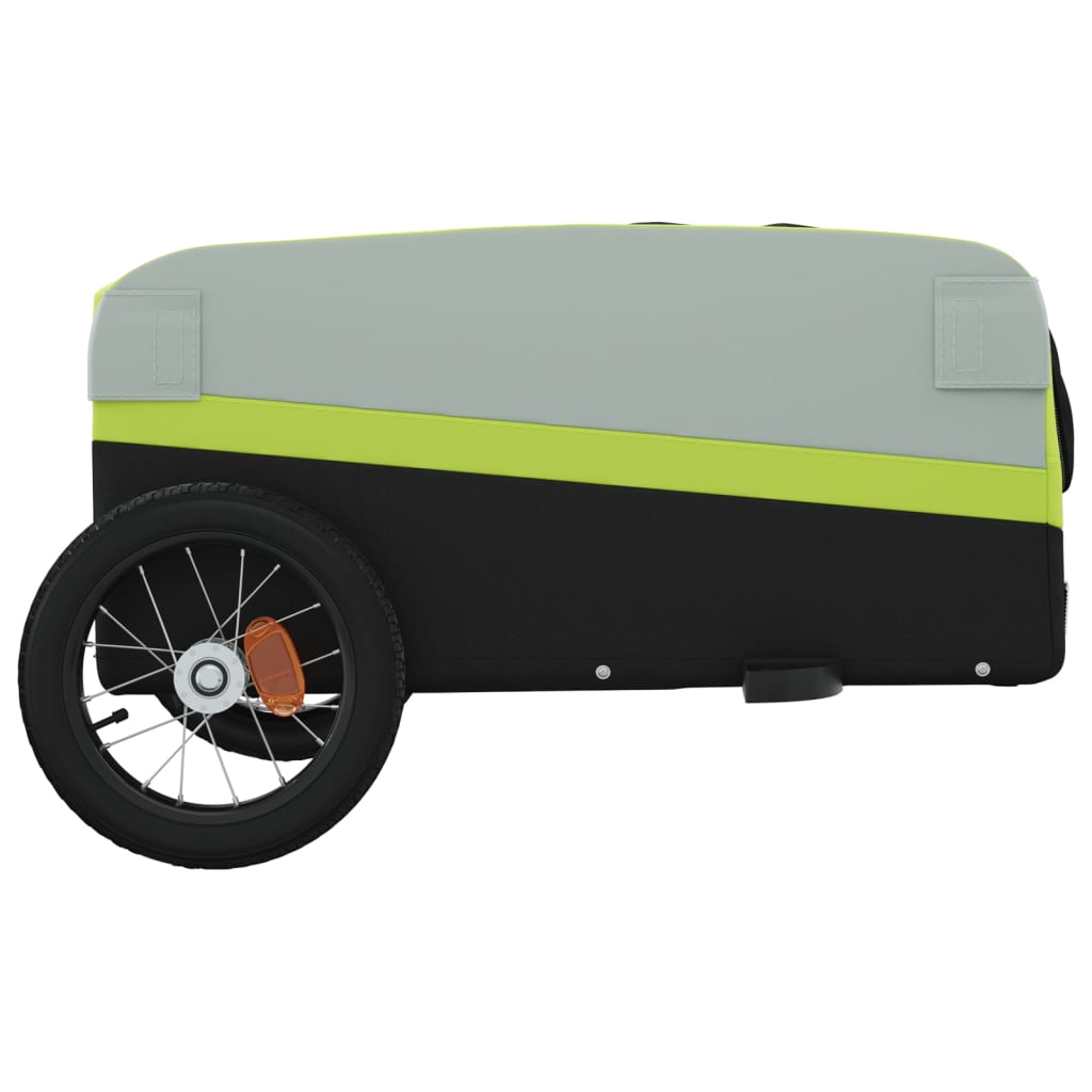 Bicycle trailer, black and green, 30 kg, iron