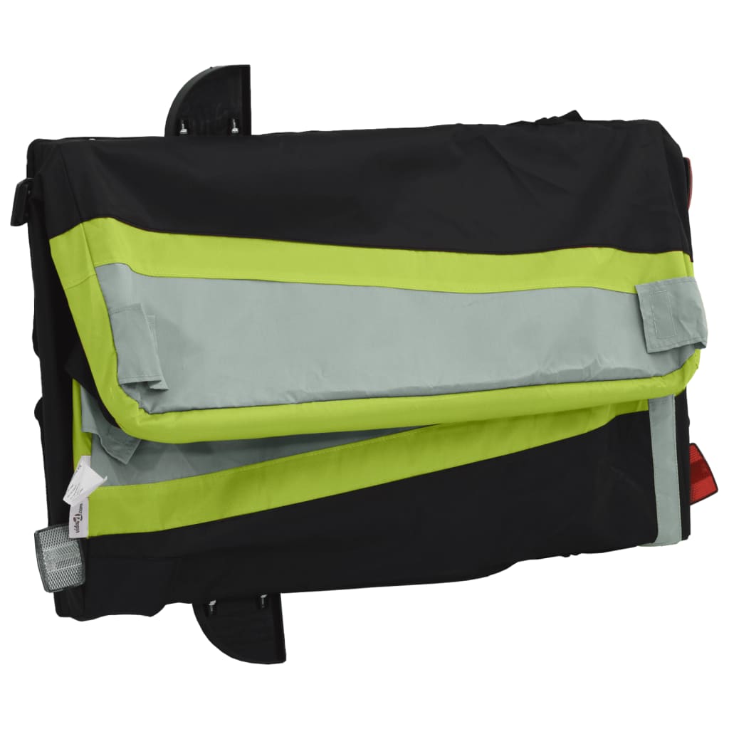 Bicycle trailer, black and green, 30 kg, iron