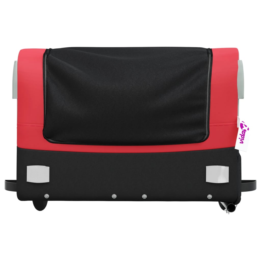 Bicycle trailer, black and red, 45 kg, iron