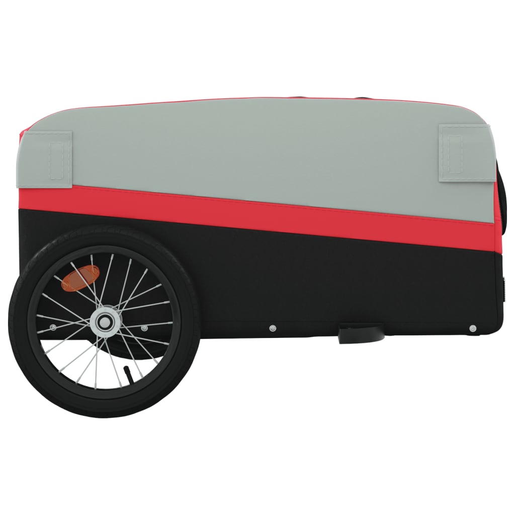 Bicycle trailer, black and red, 45 kg, iron
