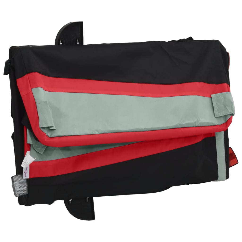 Bicycle trailer, black and red, 45 kg, iron