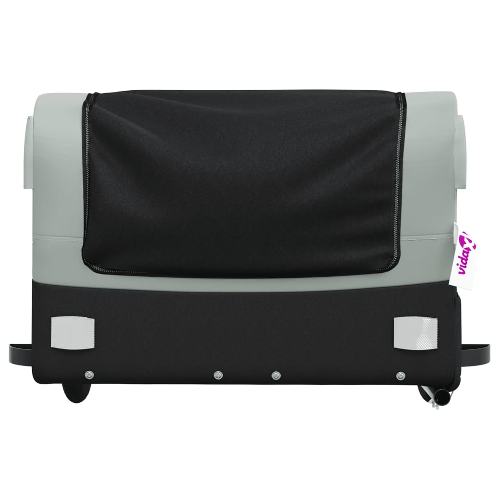 Bicycle trailer, black and gray, 45 kg, iron