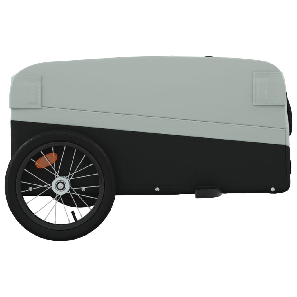 Bicycle trailer, black and gray, 45 kg, iron