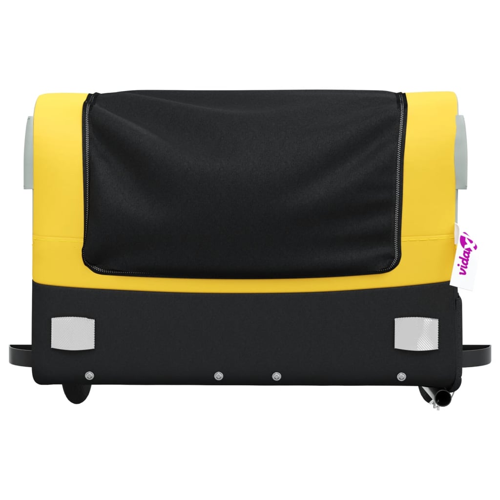 Bicycle trailer, black and yellow, 45 kg, iron
