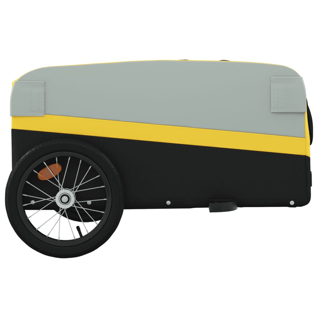 Bicycle trailer, black and yellow, 45 kg, iron