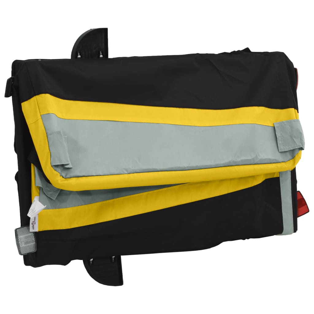 Bicycle trailer, black and yellow, 45 kg, iron