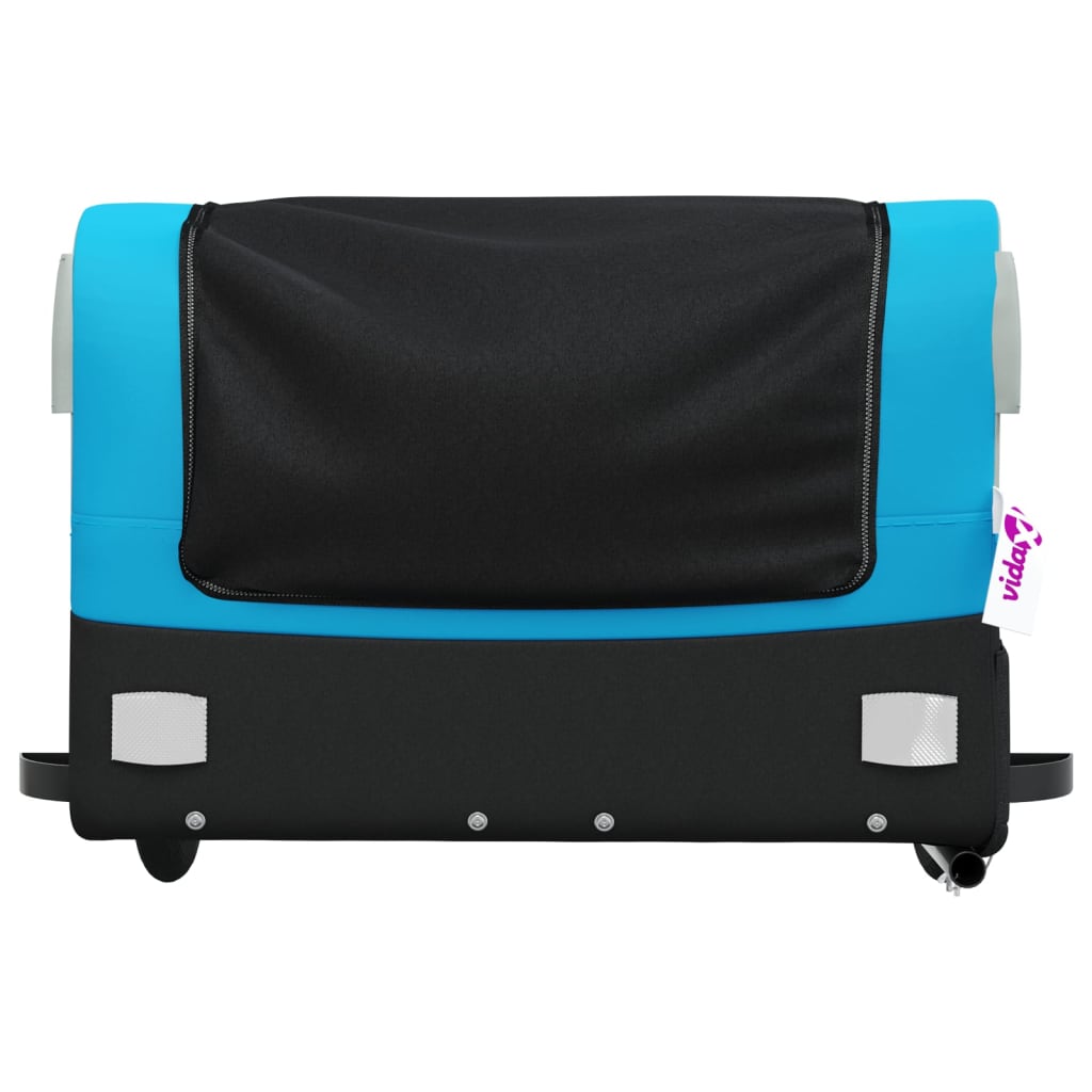 Bicycle trailer, black and blue, 45 kg, iron