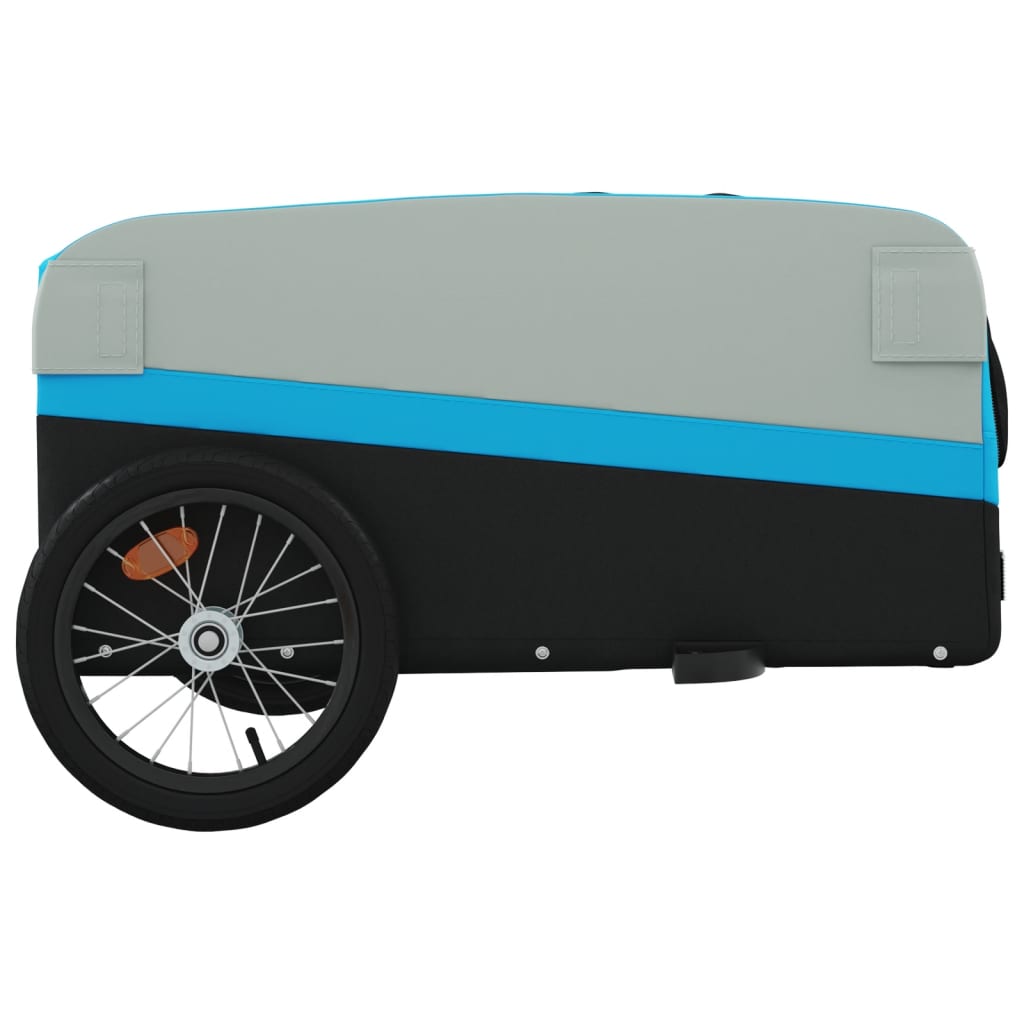 Bicycle trailer, black and blue, 45 kg, iron