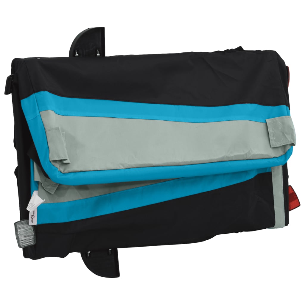 Bicycle trailer, black and blue, 45 kg, iron