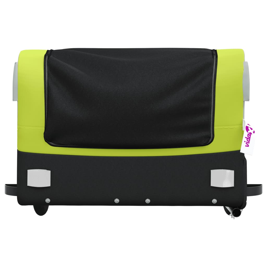 Bicycle trailer, black and green, 45 kg, iron