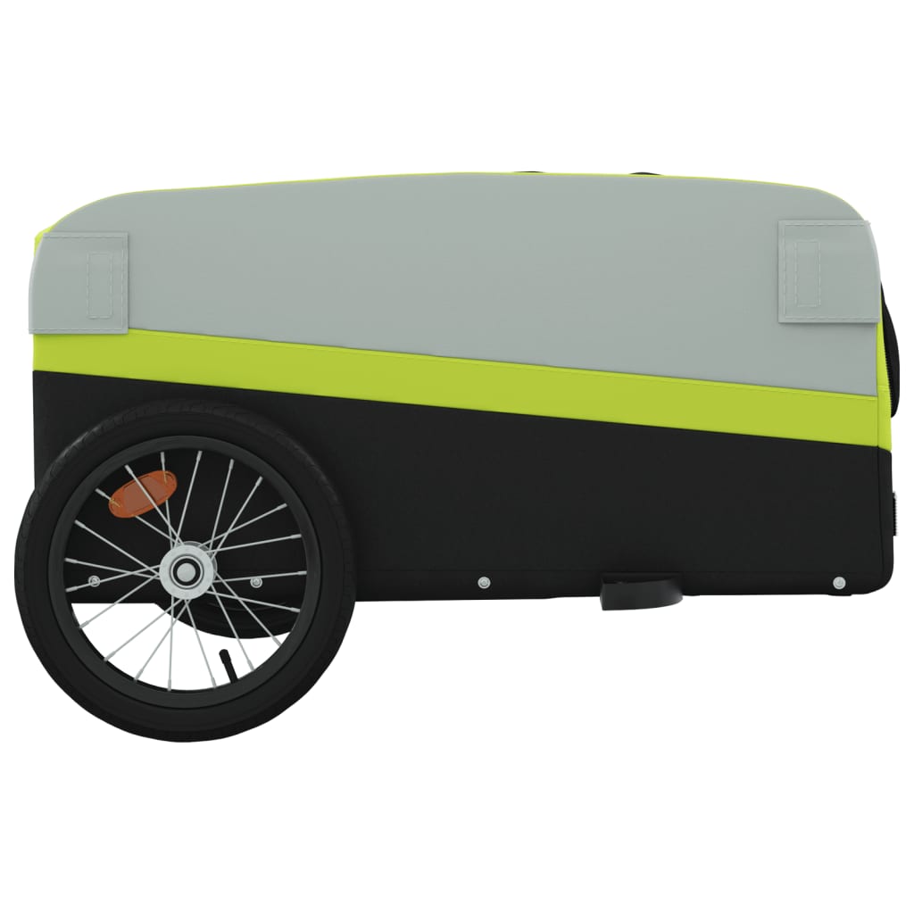 Bicycle trailer, black and green, 45 kg, iron