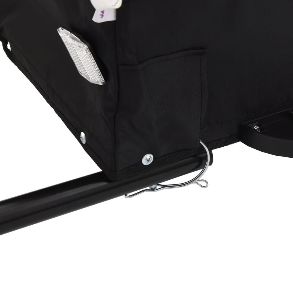 Bicycle trailer, black and orange, 45 kg, iron