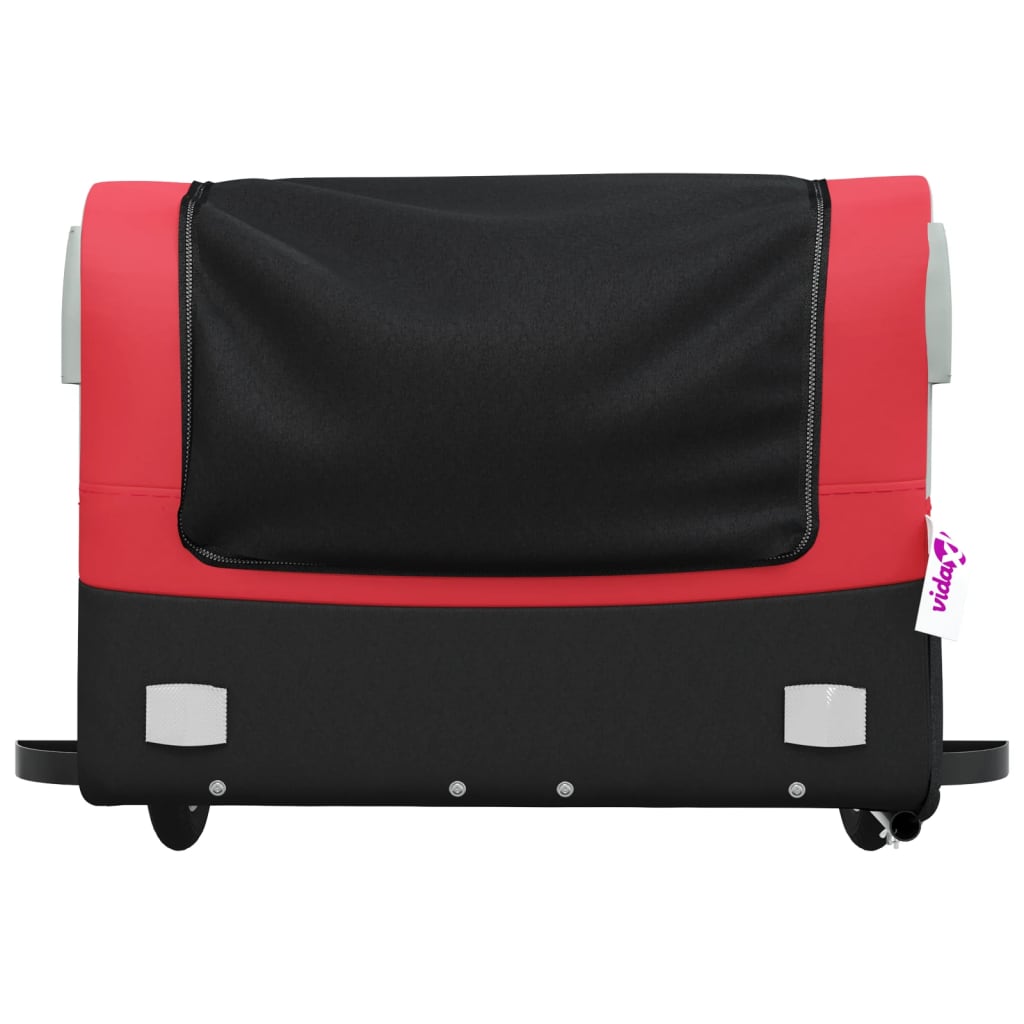 Bicycle trailer, black and red, 45 kg, iron