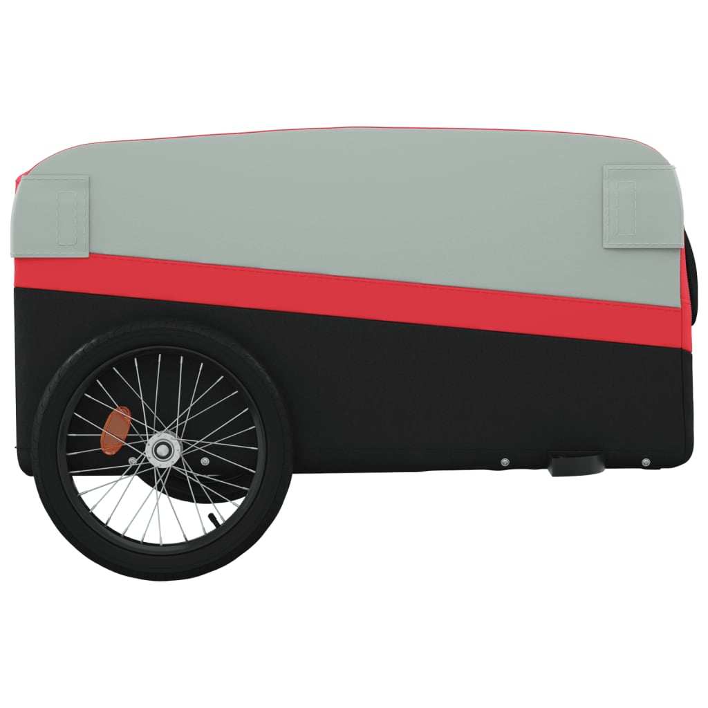 Bicycle trailer, black and red, 45 kg, iron