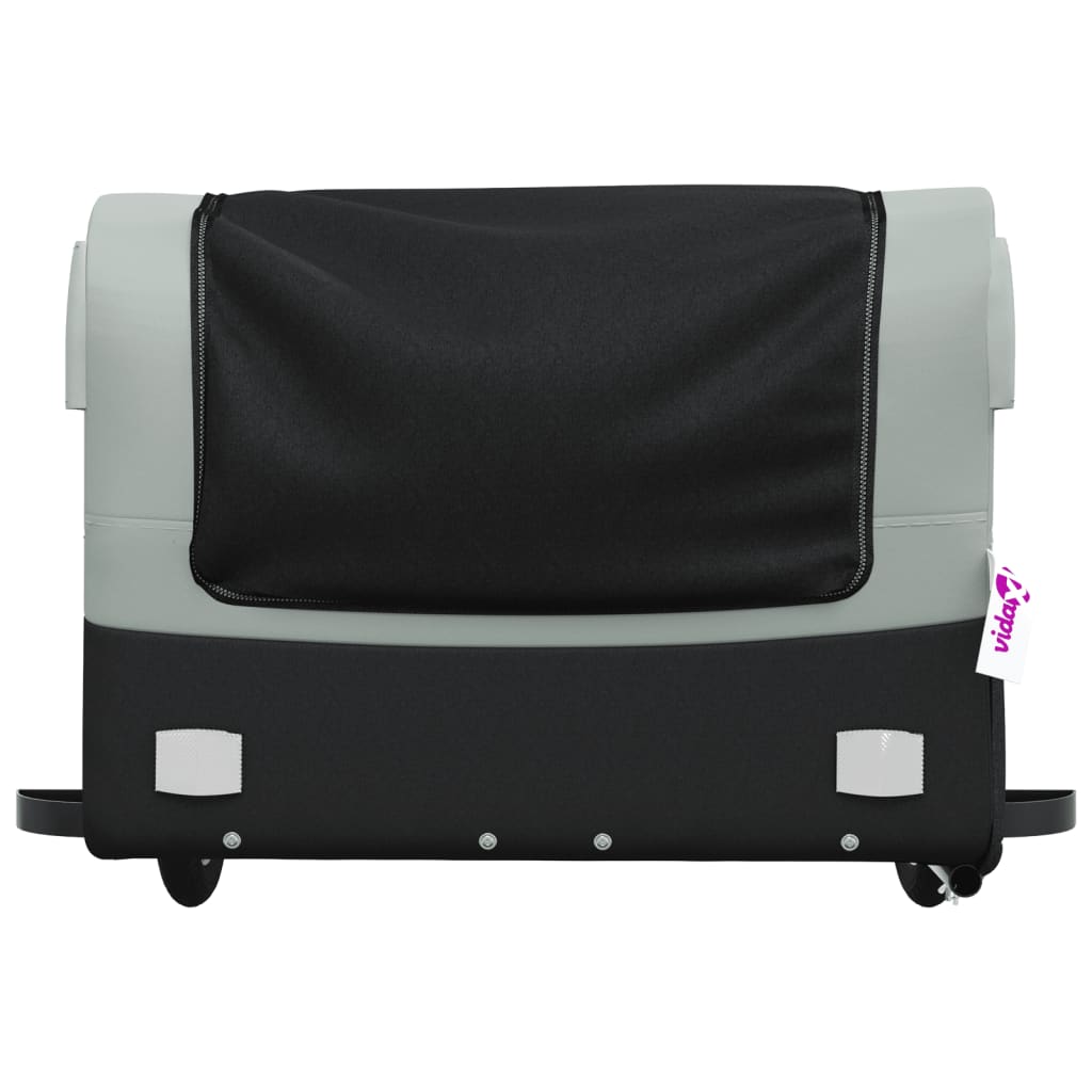 Bicycle trailer, black and gray, 45 kg, iron
