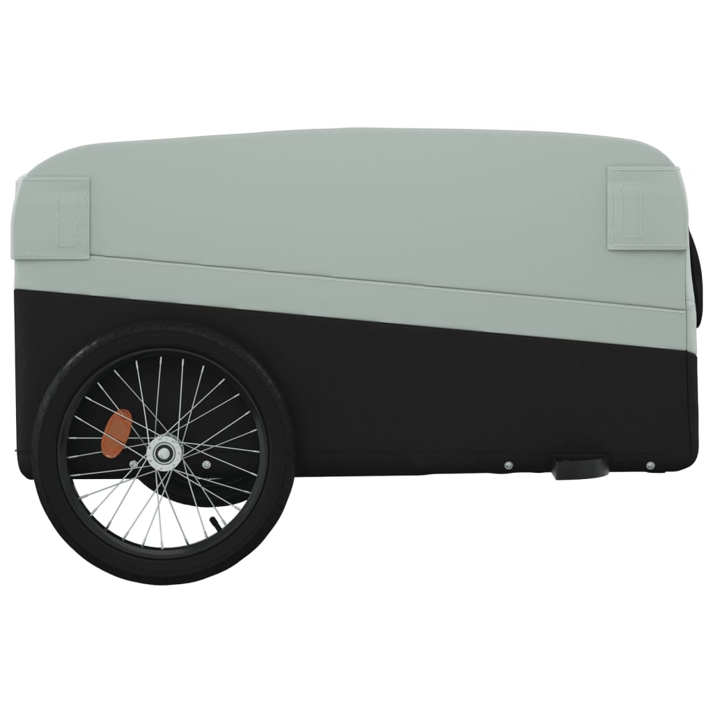 Bicycle trailer, black and gray, 45 kg, iron