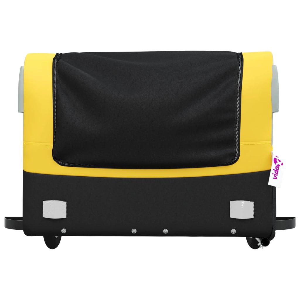 Bicycle trailer, black and yellow, 45 kg, iron