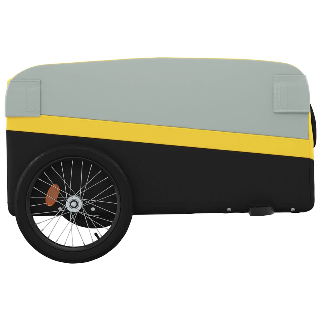 Bicycle trailer, black and yellow, 45 kg, iron