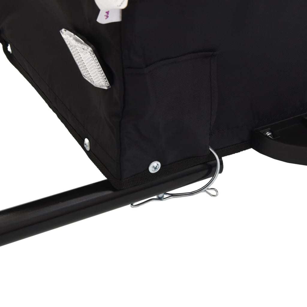 Bicycle trailer, black and yellow, 45 kg, iron