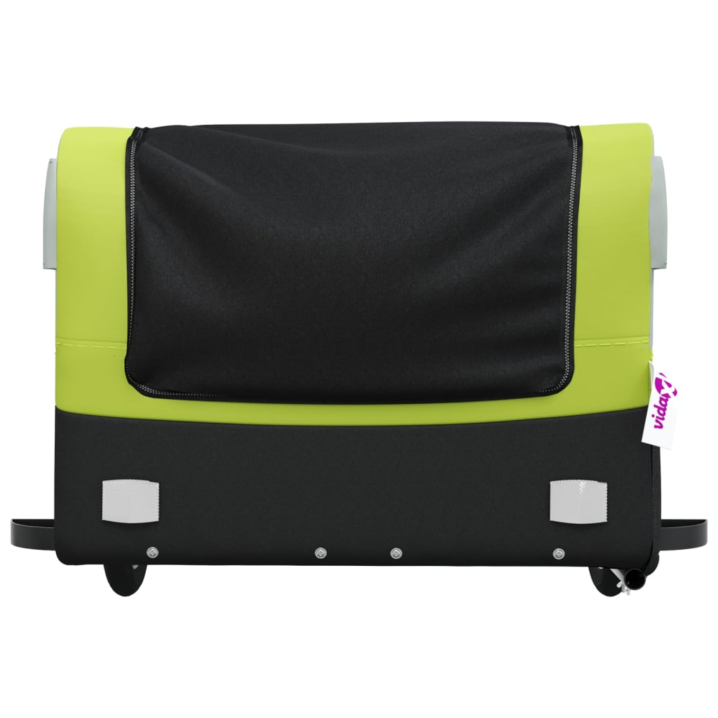 Bicycle trailer, black and green, 45 kg, iron