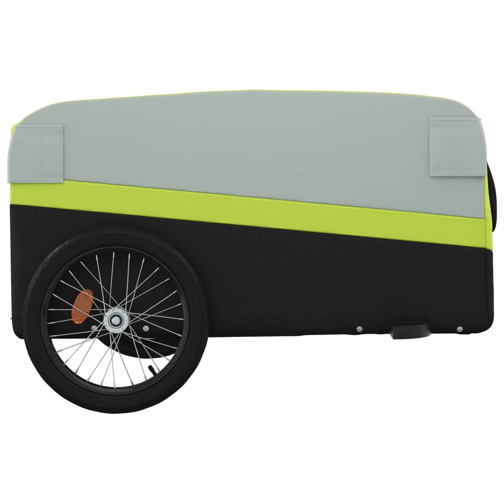 Bicycle trailer, black and green, 45 kg, iron
