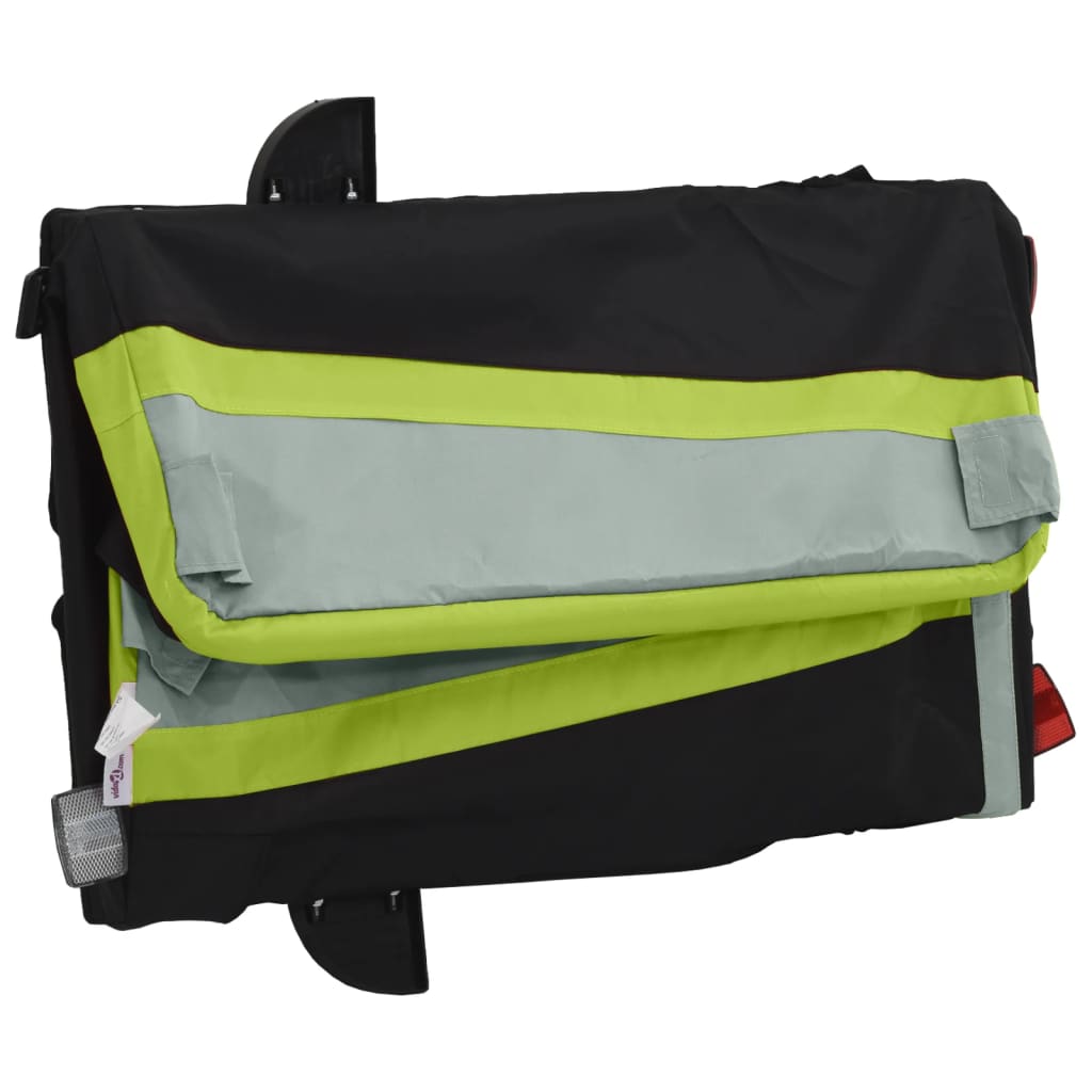 Bicycle trailer, black and green, 45 kg, iron