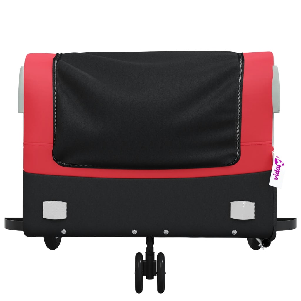 Bicycle trailer, black and red, 45 kg, iron