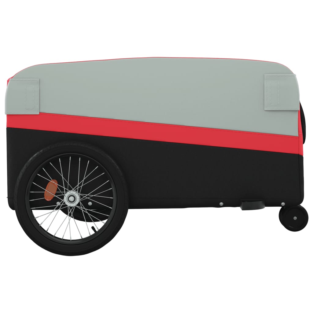 Bicycle trailer, black and red, 45 kg, iron