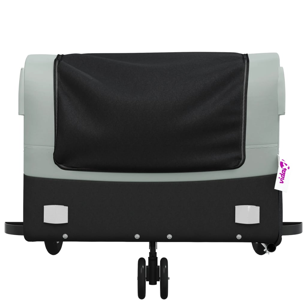 Bicycle trailer, black and gray, 45 kg, iron