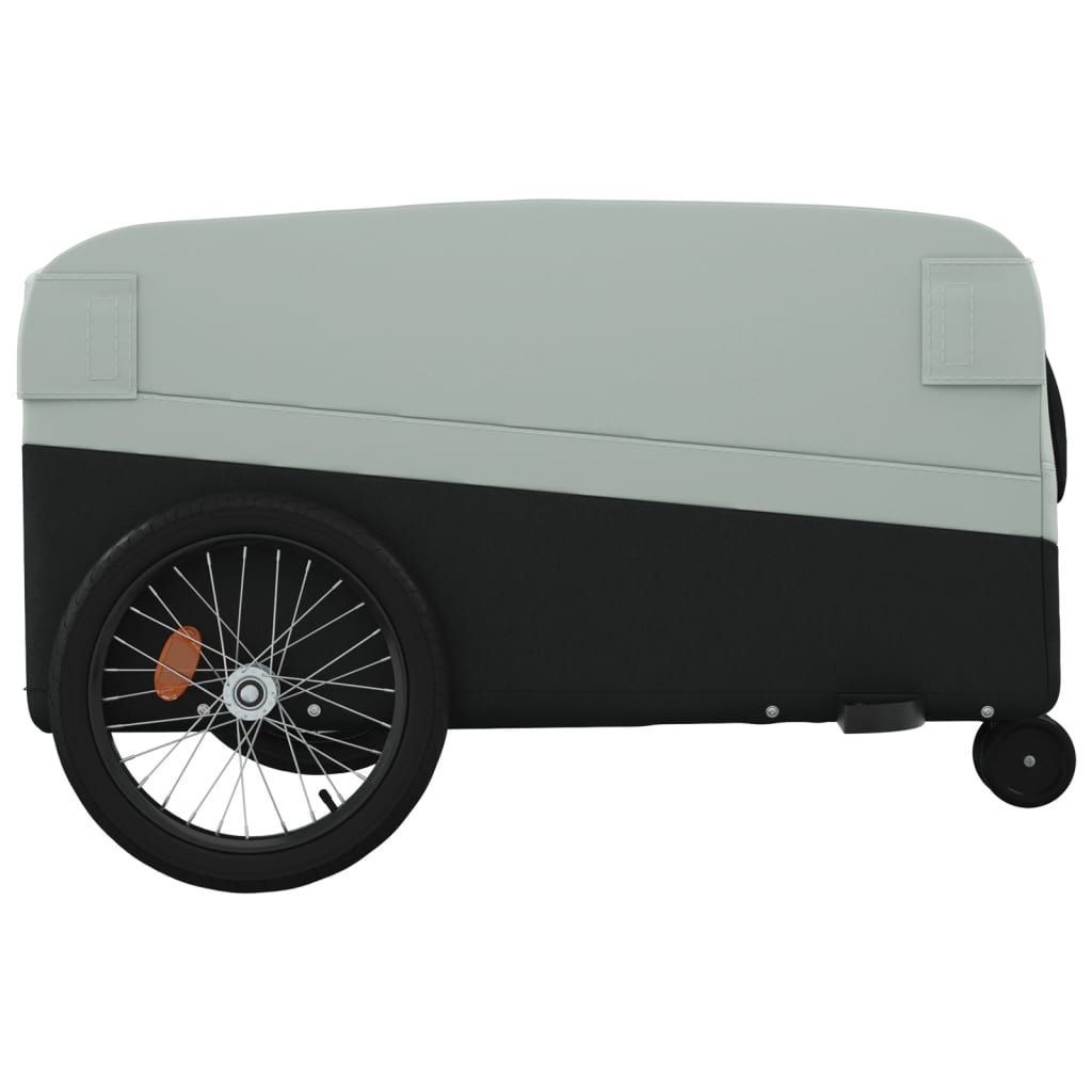 Bicycle trailer, black and gray, 45 kg, iron