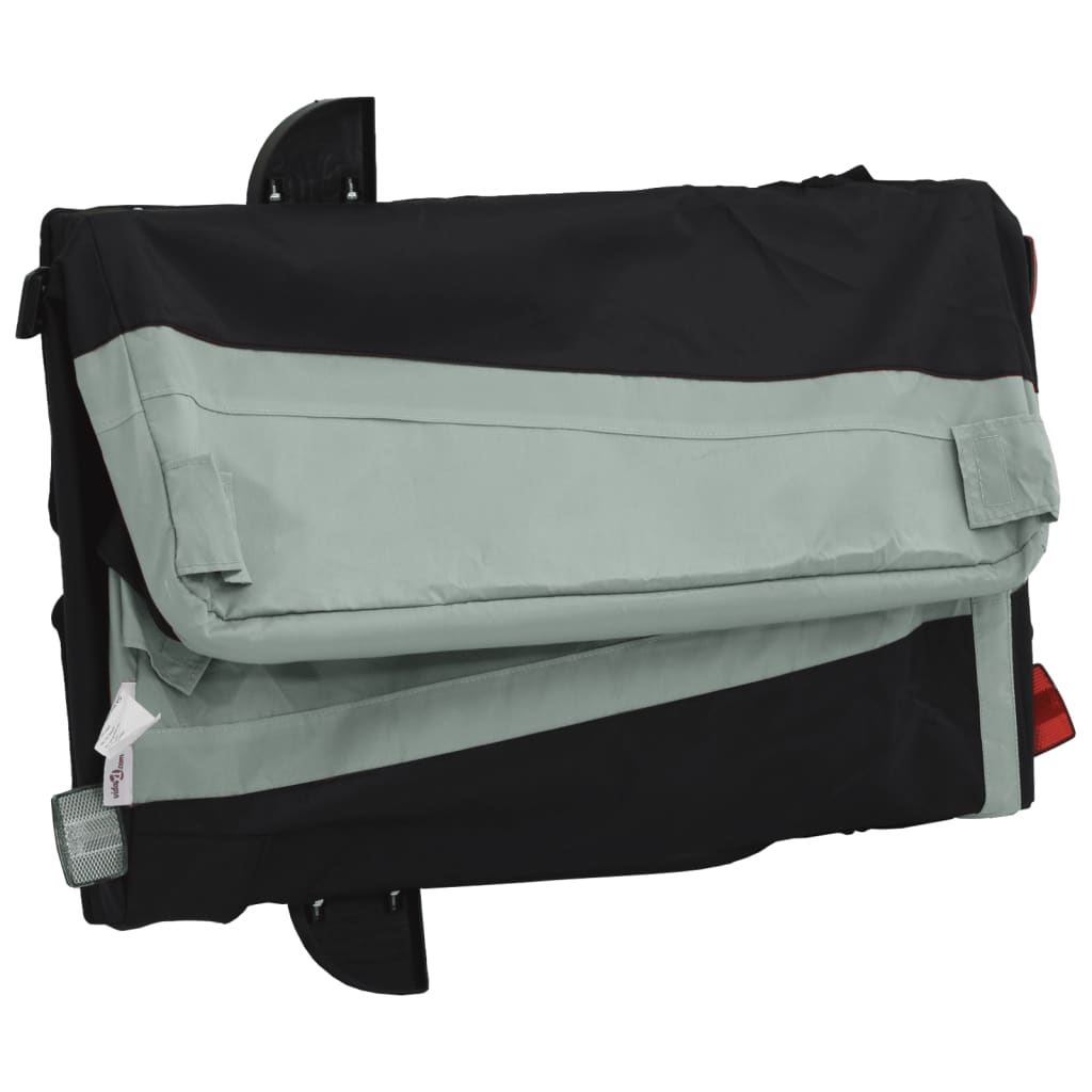 Bicycle trailer, black and gray, 45 kg, iron
