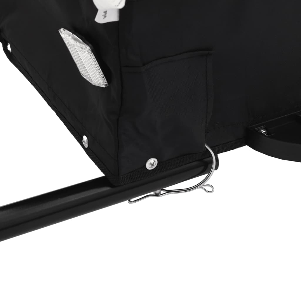 Bicycle trailer, black and gray, 45 kg, iron