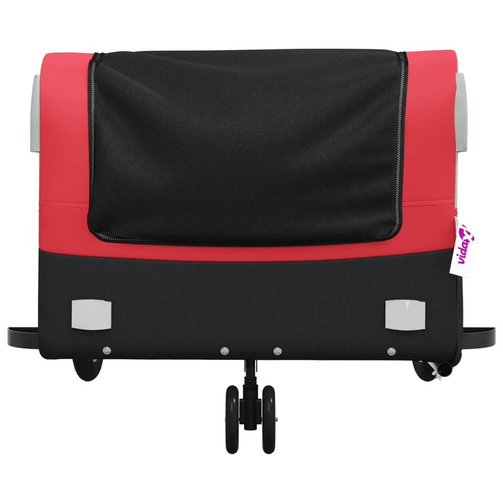 Bicycle trailer, black and red, 45 kg, iron