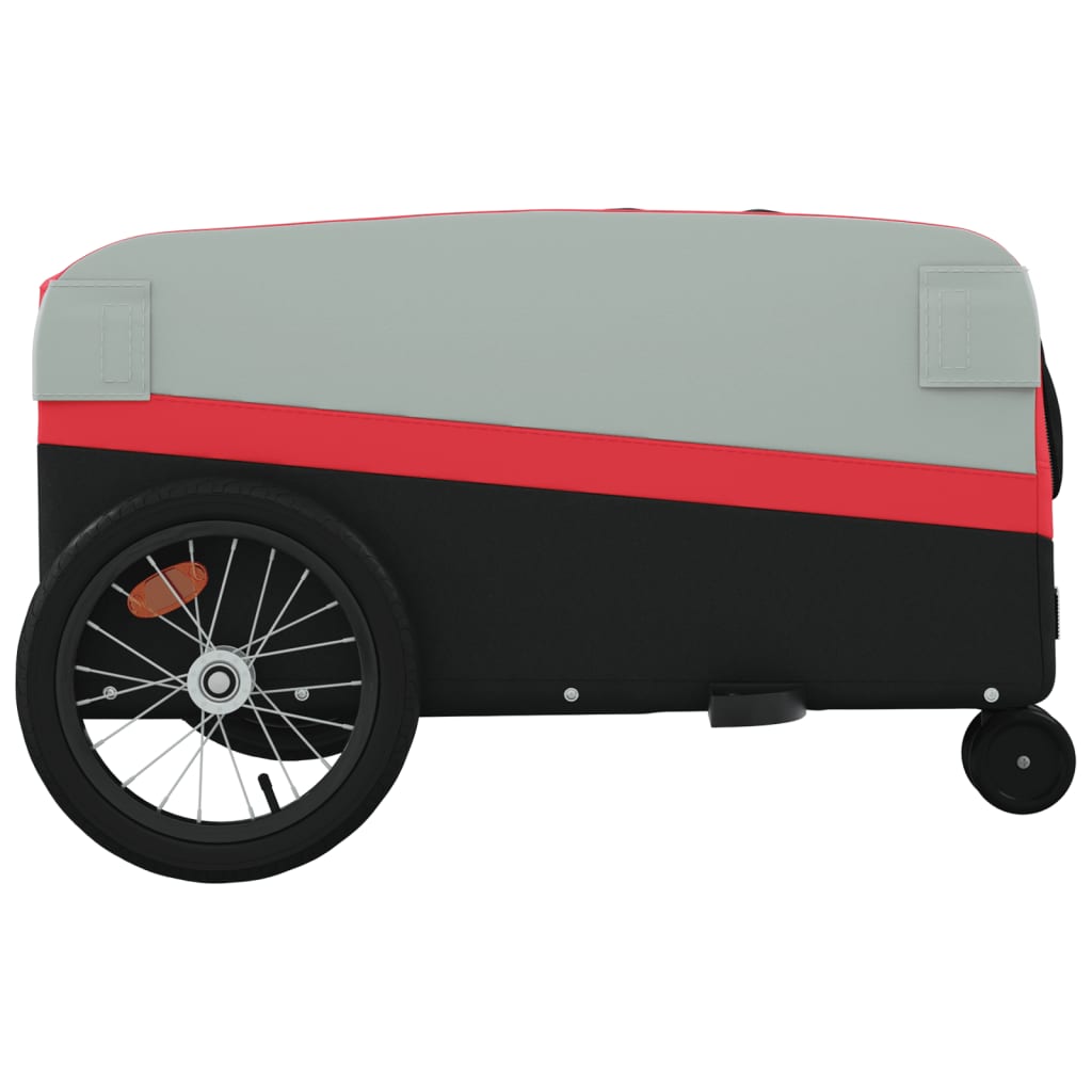 Bicycle trailer, black and red, 45 kg, iron