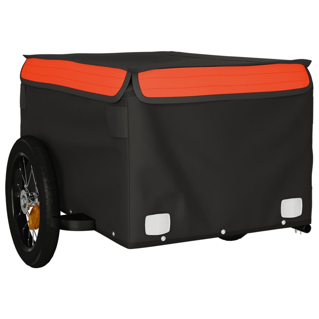 Bicycle trailer black/orange, 30 kg, iron