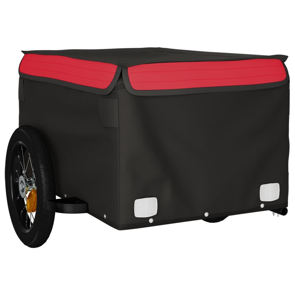 Bicycle trailer, black and red, 30 kg, iron